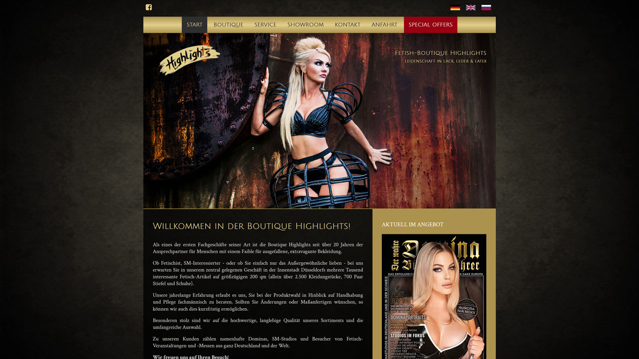 Webseite von Boutique Highlights besuchen