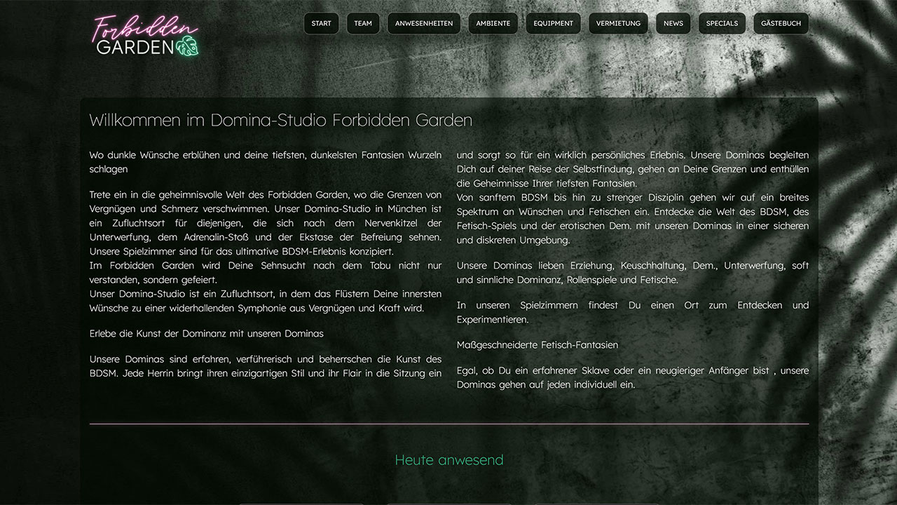 Webseite von Forbidden Garden besuchen