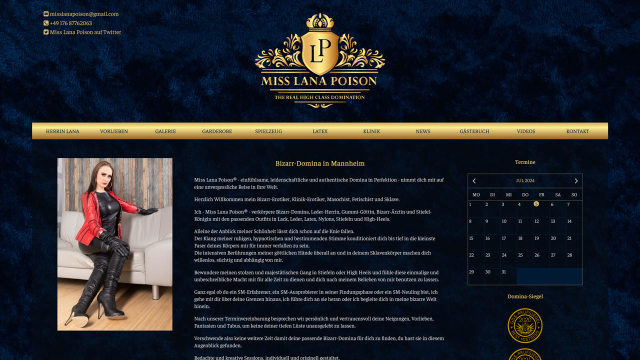 Webseite von Miss Lana Poison besuchen