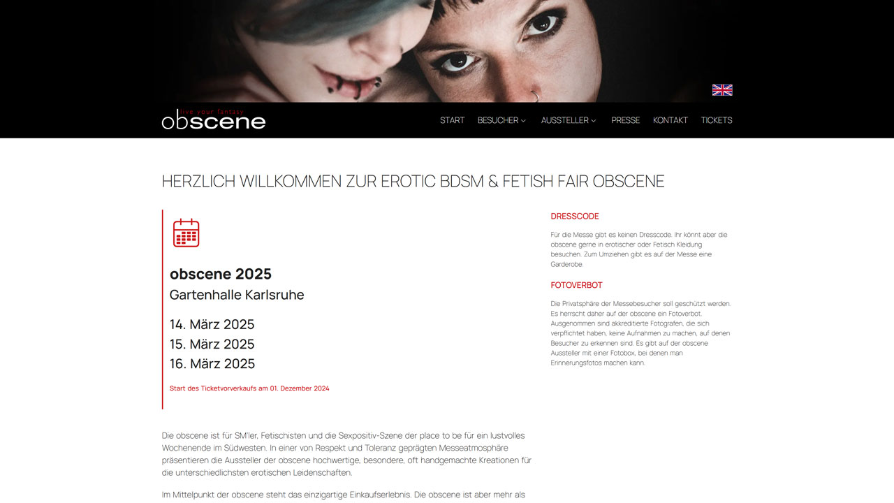 Webseite von Obscene Messe besuchen